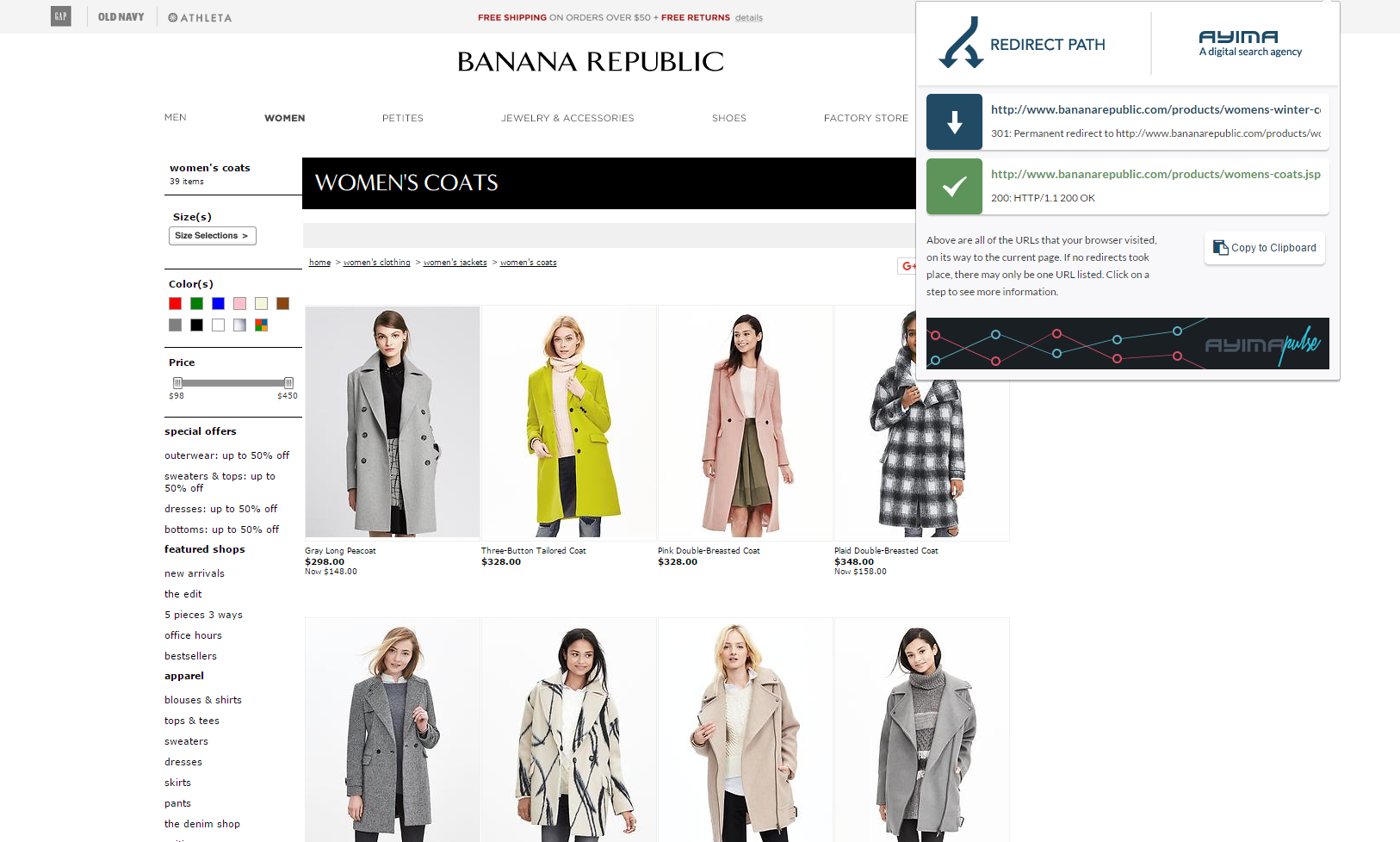 Duplicate structure and theming limiting visibility for Gap, Old Navy and Banana Republic