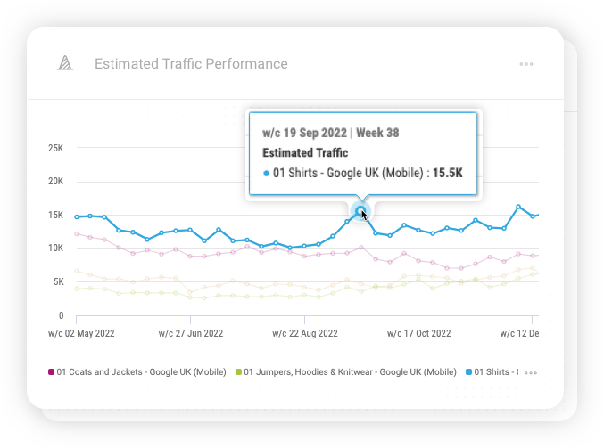 View top-level insights in an instant with enterprise SEO