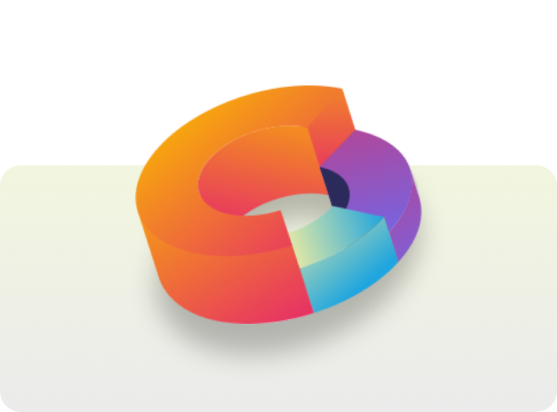 3D pie-chart graphic illustrating Pi’s pre-sales enablement support, including client account setup, tailored demos, and strategic proposal development for agencies.
